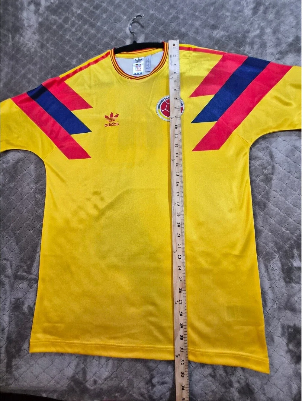 Adidas Seleccion Colombia 1990 Home Jersey Gold Sz L Men 2018 Release Version